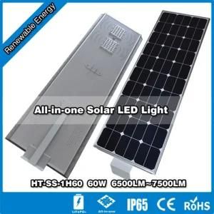 Hitechled 60W LED 100W PV Luminaria Solar Integrada Farolas Solares Todo En Uno Inteligentes
