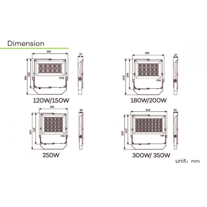 High Mast 300W Reflector Projector Spotlight LED Flood Lighting