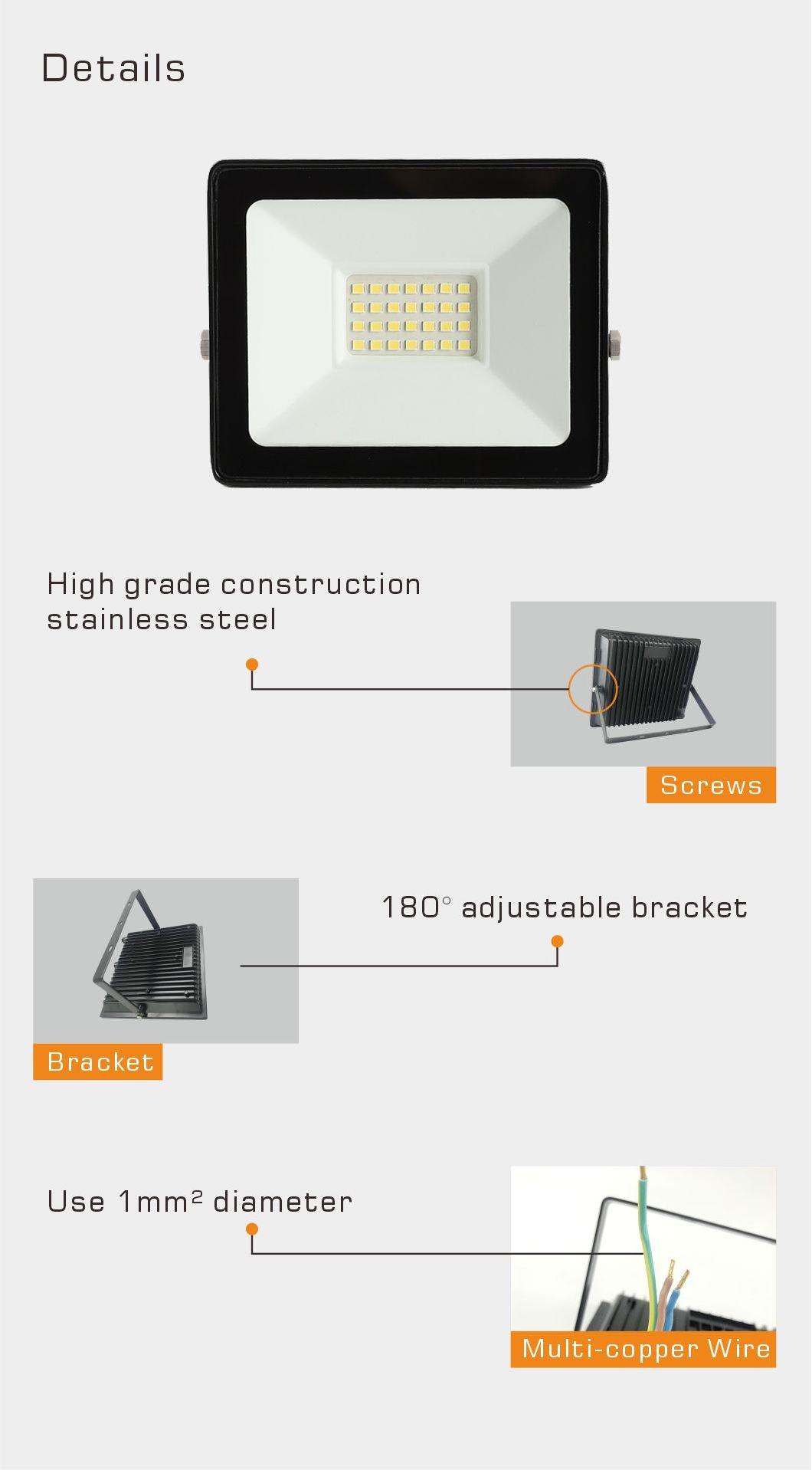 50W Flat Energy Saving LED Floodlight with CE/EMC/LVD/RoHS