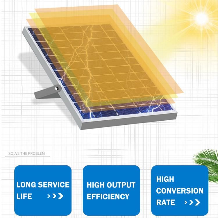 High Efficiency Solar Charging Seperated 60W Solar Panel Flood LED Light with Excellence Quality