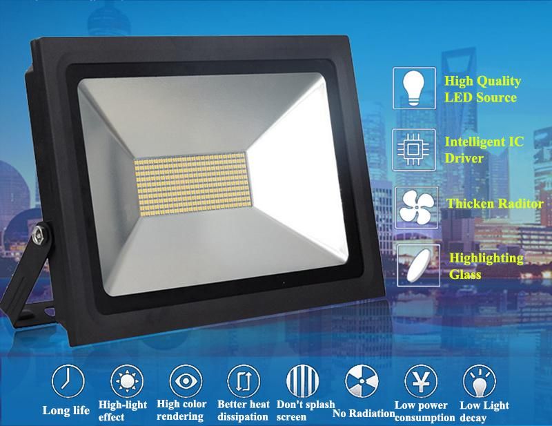 30W/50W/100W/150W/200W SMD Outdoor Floodlight LED Flood Light High Power Outdoor LED Reflector Light