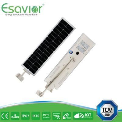 Esavior 230.4wh LiFePO4 Lithium Batteries 40W Integrated LED Solar Street Lights Solar Lights