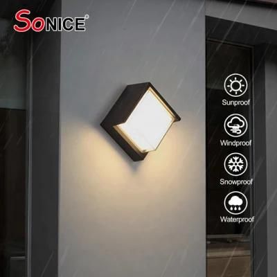 Die Casting Aluminium Surface Mounted Square LED Hanging Wall Lights for Household Hotel Garden Villa Building Corridor