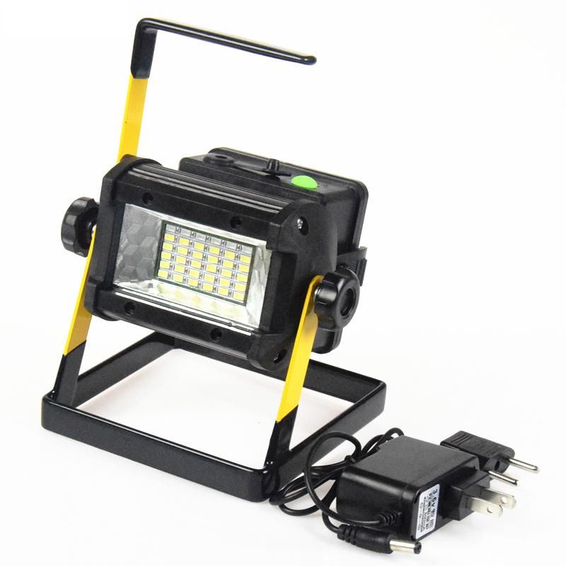 50W 36LEDs Portable Spotlight 2400lm Floodlight Work Light Outdoor Camping Lamps 18650 Operate Lantern Light with Charger