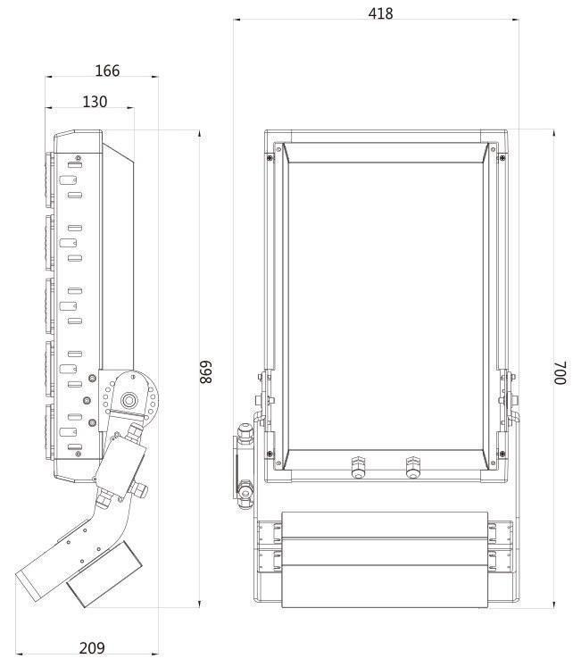 500W Stadium Lighting Serials LED Projector Light