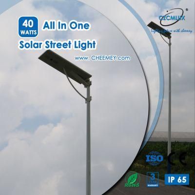 40W All in One LED Solar Street Light for Project