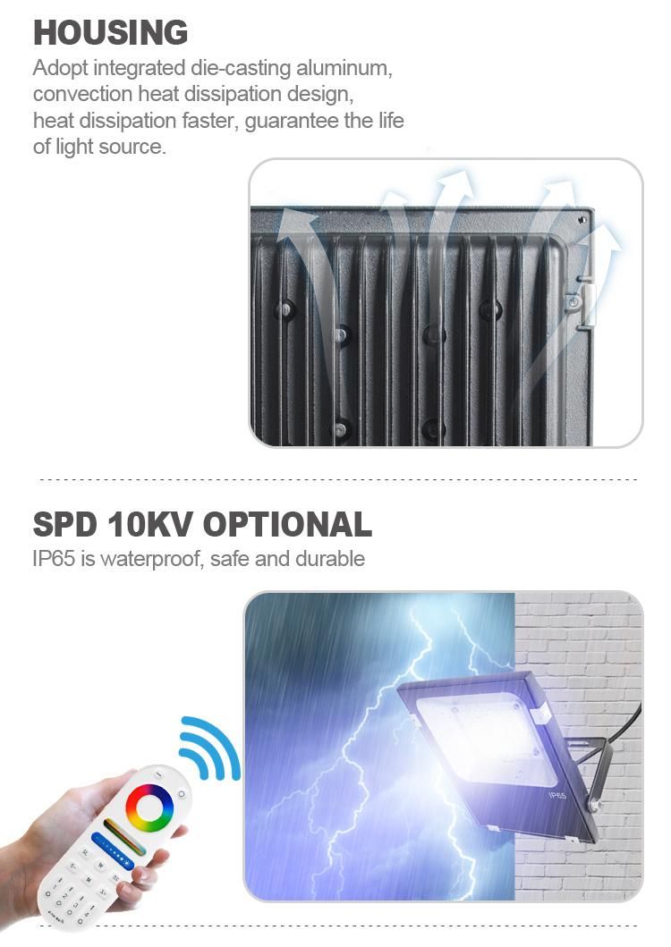 LED 10W Flooding Smart RGB Rgbcw 16 Million Color Model Smart APP Control High Quality Flood Light for Landscape Lighting