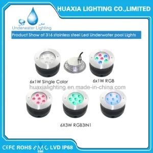 Waterproof 12V 18W RGB LED Underwater Recessed Light