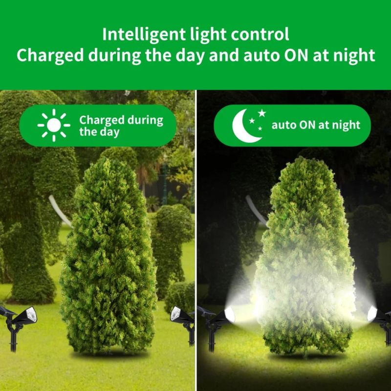 High Efficient 3000K/6000K/RGB Dimming Outdoor LED Solar Garden Light Lamp Waterproof Solar Lawn Light Wall Garden Solar Powered