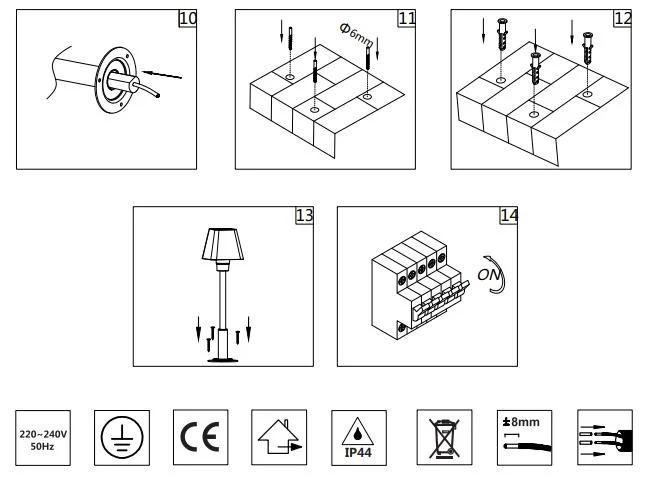 Garden Post Garden Light Pole LED E27 LED Outdoor Light Park Garden Lamp