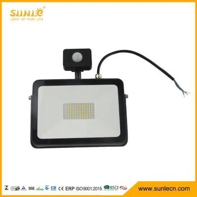 Ultra-Thin Apple Series IP65 50W SMD LED Floodlight with PIR Sensor (SLFAP95 50W)