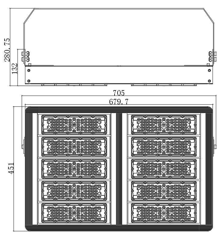 2019 500W LED High Mast Pola Light with SMD Chips Flood Light