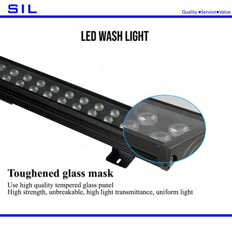LED Linear Light Warm White Yellow Color 144watt DMX512 RGBW Wash Light Outdoors LED Wall Washer Spot Light
