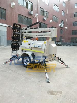 9m High Mast 6X480W LED Diesel Portable Light Tower Generator