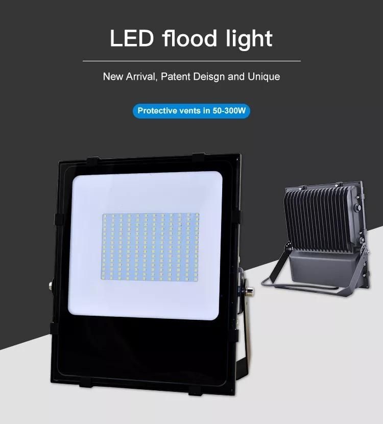 120lm/W Aluminum Housing 100W LED Floodlight for Urban Landscape Lighting