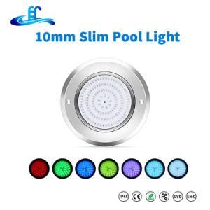 Resin Filled RGB DC12V IP68 Ultra Thin 10mm 316ss Slimline LED Swimming Pool Light