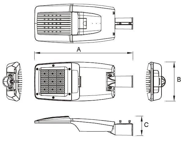 Aluminum Shell 100W Street Lighting Road Lamp 5 Years Warranty CE RoHS Approved