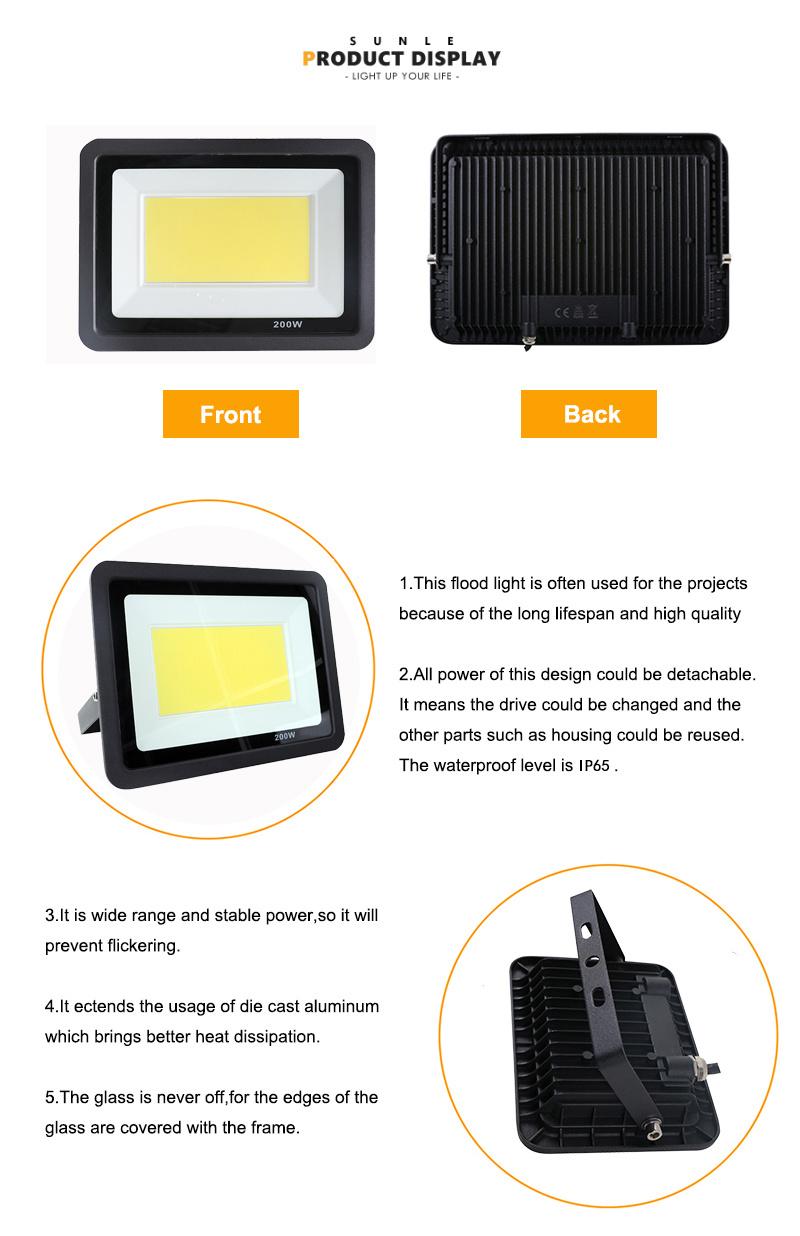 Waterproof Cheap Price 200W LED Floodlight COB Flood Lamp