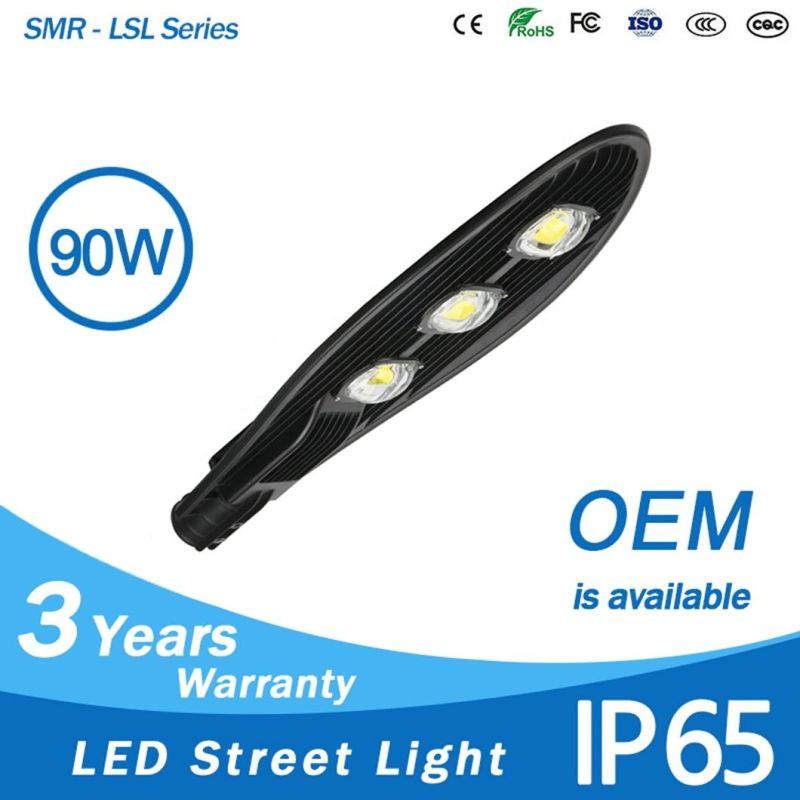 High Lumens LED Street Light Waterproof IP65 Outdoor Lighting Ce RoHS Cheap Price COB 90W LED Street Light