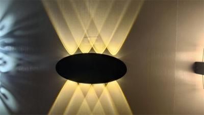 High Luminous Household Garden Hotel Corridor Waterproof Die Casting Aluminium LED SMD Black Plug in Wall Light
