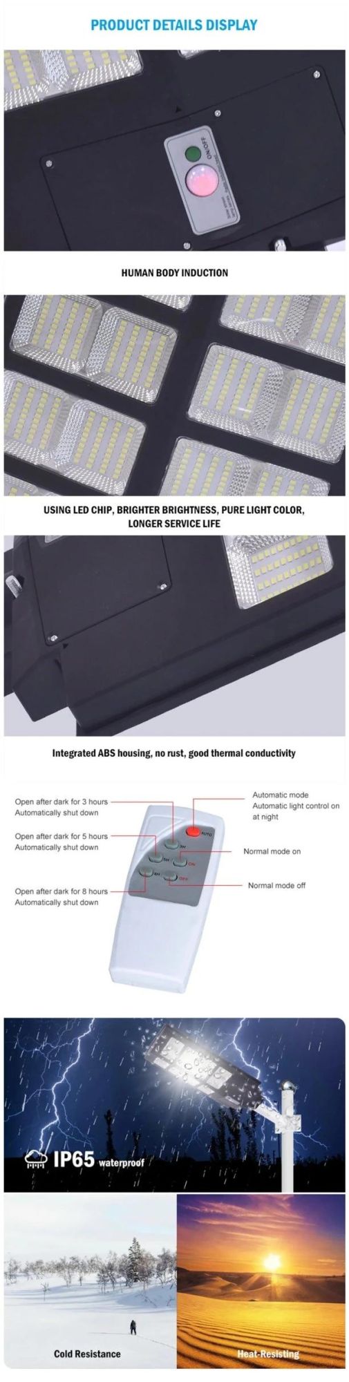 Outdoorall in One Garden LED Solar Street Light with Motion Sensor in Niger