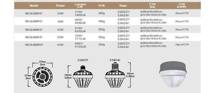 Used in Warehouse LED Garden Light LED Post Top Light