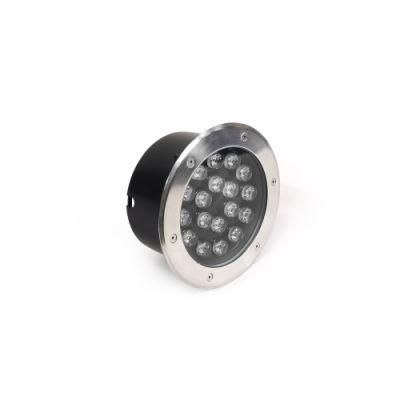 LED Lighting Aluminium Housing Waterproof IP68 18watt 2000K-6500K RGB Color LED Underground Light