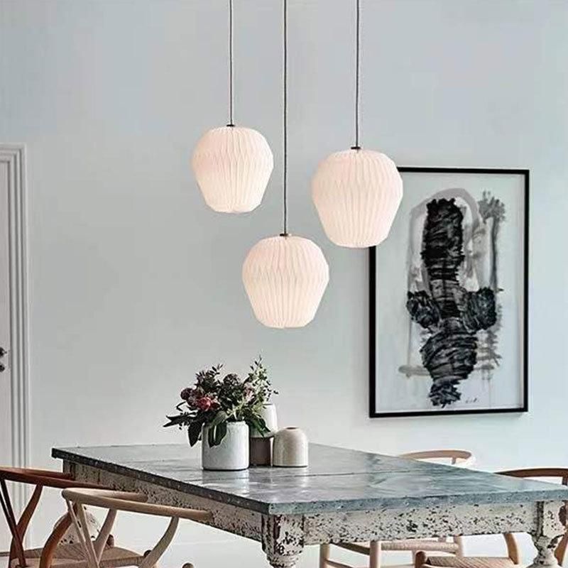 2022 Modern Nordic Style Silk Fabric Lantern Lamp Indoor for Home and Hotel Decoration Pendant Light