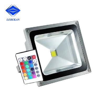 Outdoor IP65 Waterproof Project Reflector RGB 50W LED Floodlight 100W LED