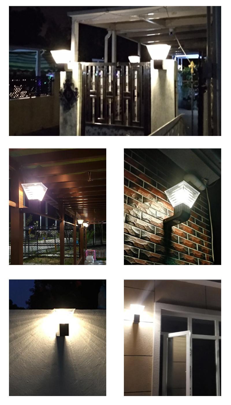 Wholesale Outdoor IP65 Waterproof 3000K 6000K Solar Wall Light with CE RoHS