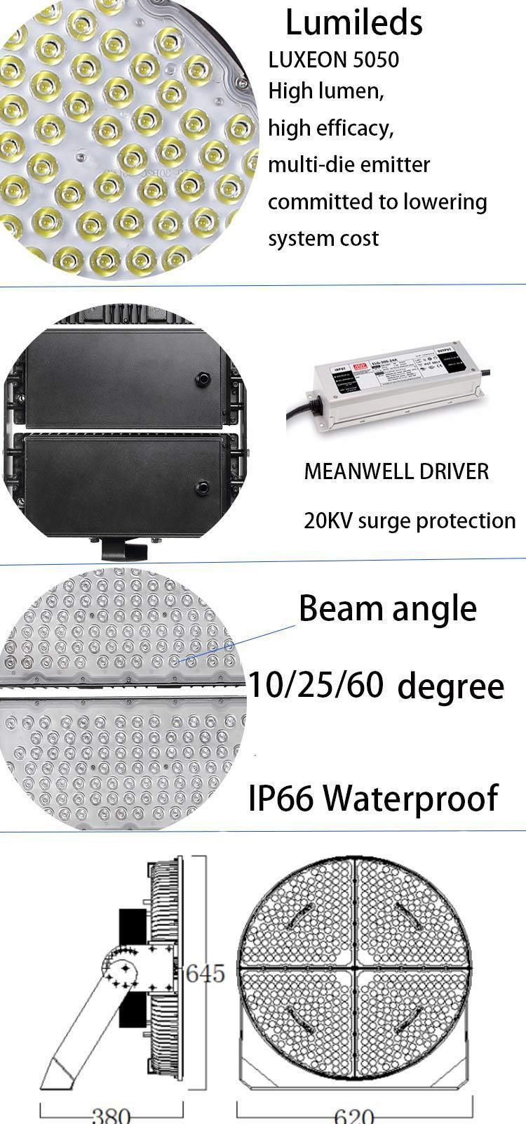 ADC12 Aluminum 5 Years Warranty IP66 800W 1000W 1200W SMD LED Stadium Flood Lighting