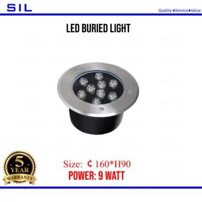 LED Buried Lights9w Outdoor Garden Light DMX512 Stainless Stee LED Underground Light