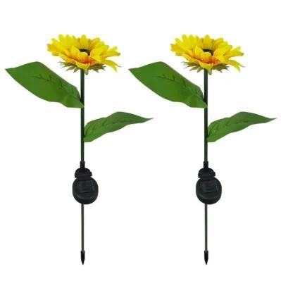 Wholesale Sunflower Shape Home Garden Decoration Lighting Solar Lawn Lamp for Garden Pathway Quality LED Lawn Garden Light