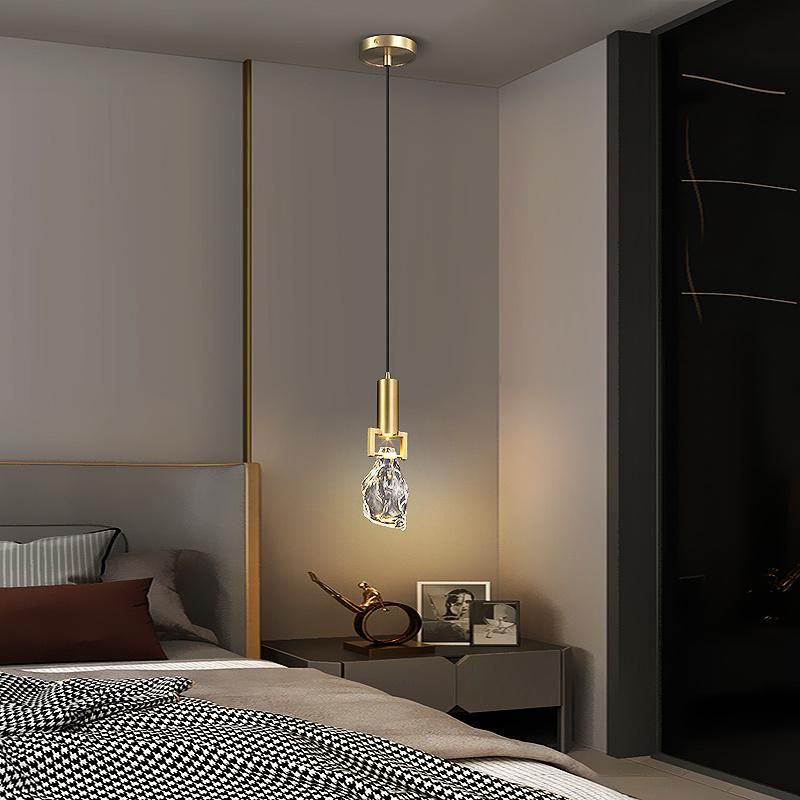 2022 Modern Luxury Single Head Bed Bar Table Exhibition Hall Hotel Chandelier