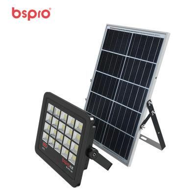 Bspro Rechargeable Outdoor Ground House 200W Panel 300W LED Floodlights Spot Light Solar Flood Light