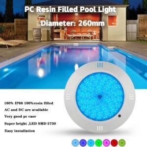 High Quality Switch Control Multi Color Big Commercial Project Concrete LED Swimming Pool Light with Two Years Warranty