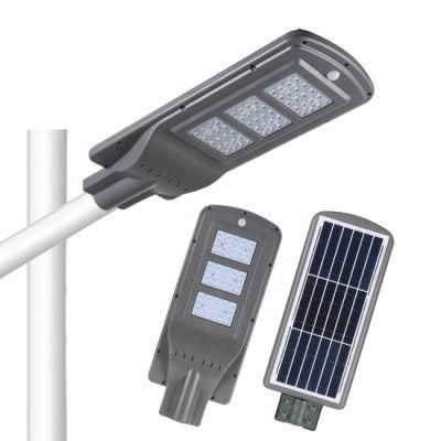 Outdoor Waterproof High Efficiency Energy Saving Waterproof IP65 LED Solar Street Light with Panel and Lithium Battery