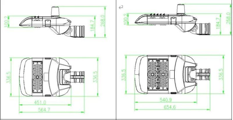 L18 LED Street Light 100W 150W 200W 250W 350W IP66 Solar Road Lamp