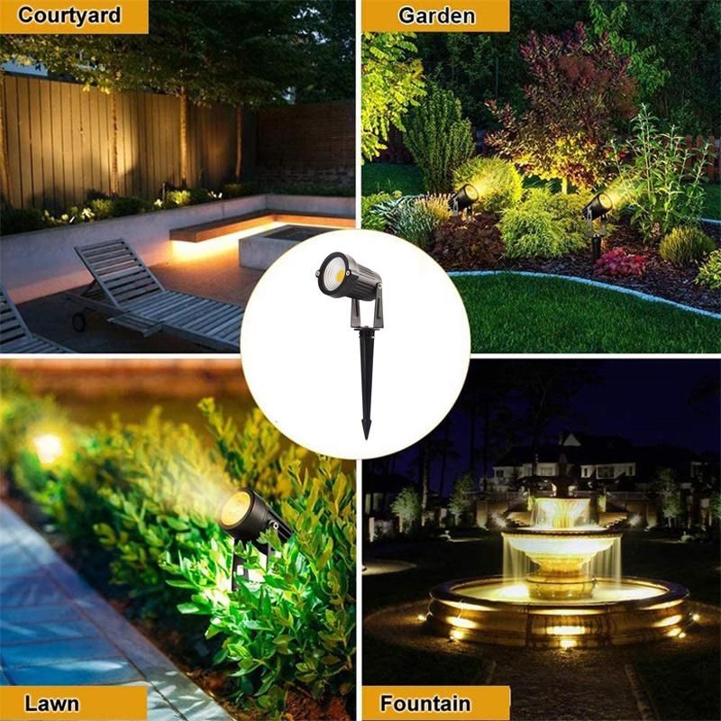 Factory Cheap Price Good Quality Aluminum DC24V IP65 Outdoor LED 3W 5W Spike Garden Light Lamp