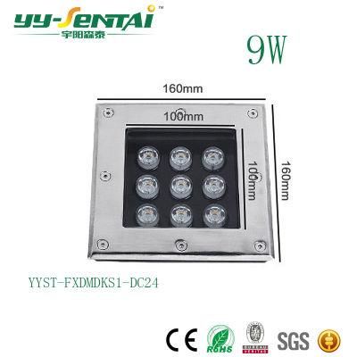 9W Outdoor Square LED Underground Light with Ce/RoHS