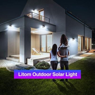 Yantai Luhao Light Power Battery Outdoor SMD IP65 120lm Motion Sensor Lamp 2W Solar LED Garden Wall Light