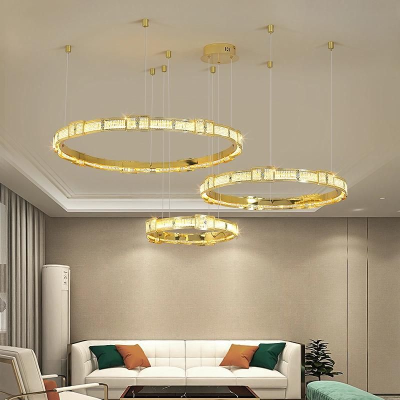 2022 Modern Hanging Bedroom Living Room Decor Circle Rings Ceiling Pendant Lights