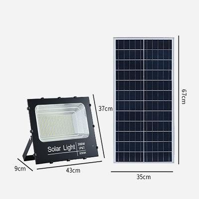 300W Solar LED Floodlight Outdoor Solar Aluminum Shell Wall Lamp Service Life up to 50000 Hours with Intelligent Device