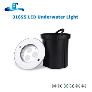 9watt High Power Recessed LED Swimming Pool Light with Two Years Warranty