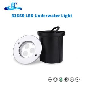 9watt High Power Recessed LED Swimming Pool Light with Two Years Warranty