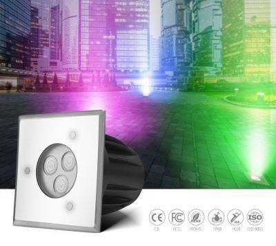 3W 24V Stainless Steel Professional Underground Lighting LED Ground Pool Lighting