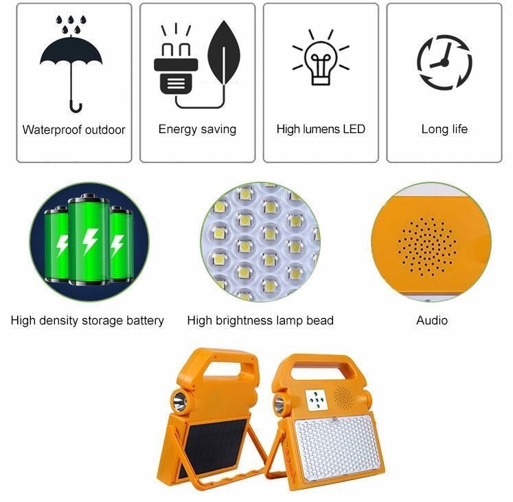 Outdoor IP 65 Waterproof Rechargeable Portable Job Site Work Light