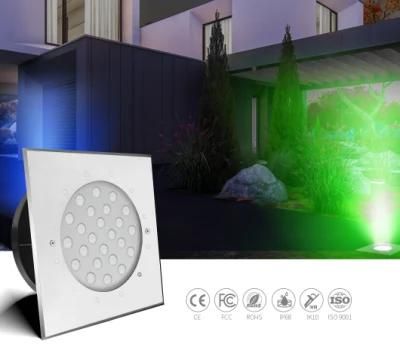 18W 24V External Control LED Underwater Light IP68 Waterproof SS316L LED Ground Light Pool Lighting