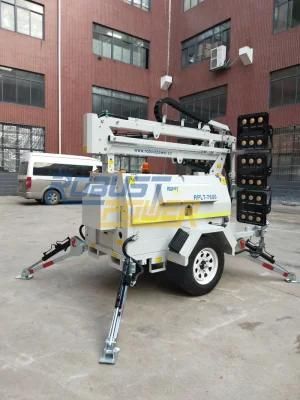 6X480W LED Floodlight Portable Light Tower Diesel Generator