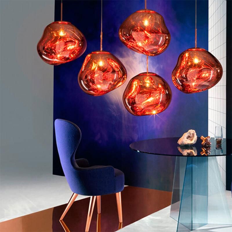 2022 Designers Nordic Lighting Creative Cafe Lava Bed Bar Living Room Restaurant Duplex Building Rotating Long Chandelier